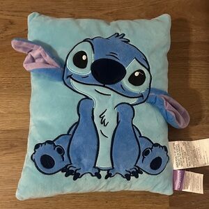 Disney Stitch Plush Pillow in Blue and Purple